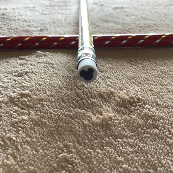 1 Walt Disney World Parks Eraser Gold 1 Red ADI Christmas Sparkle Stripe Pencils - Picture 2 of 7